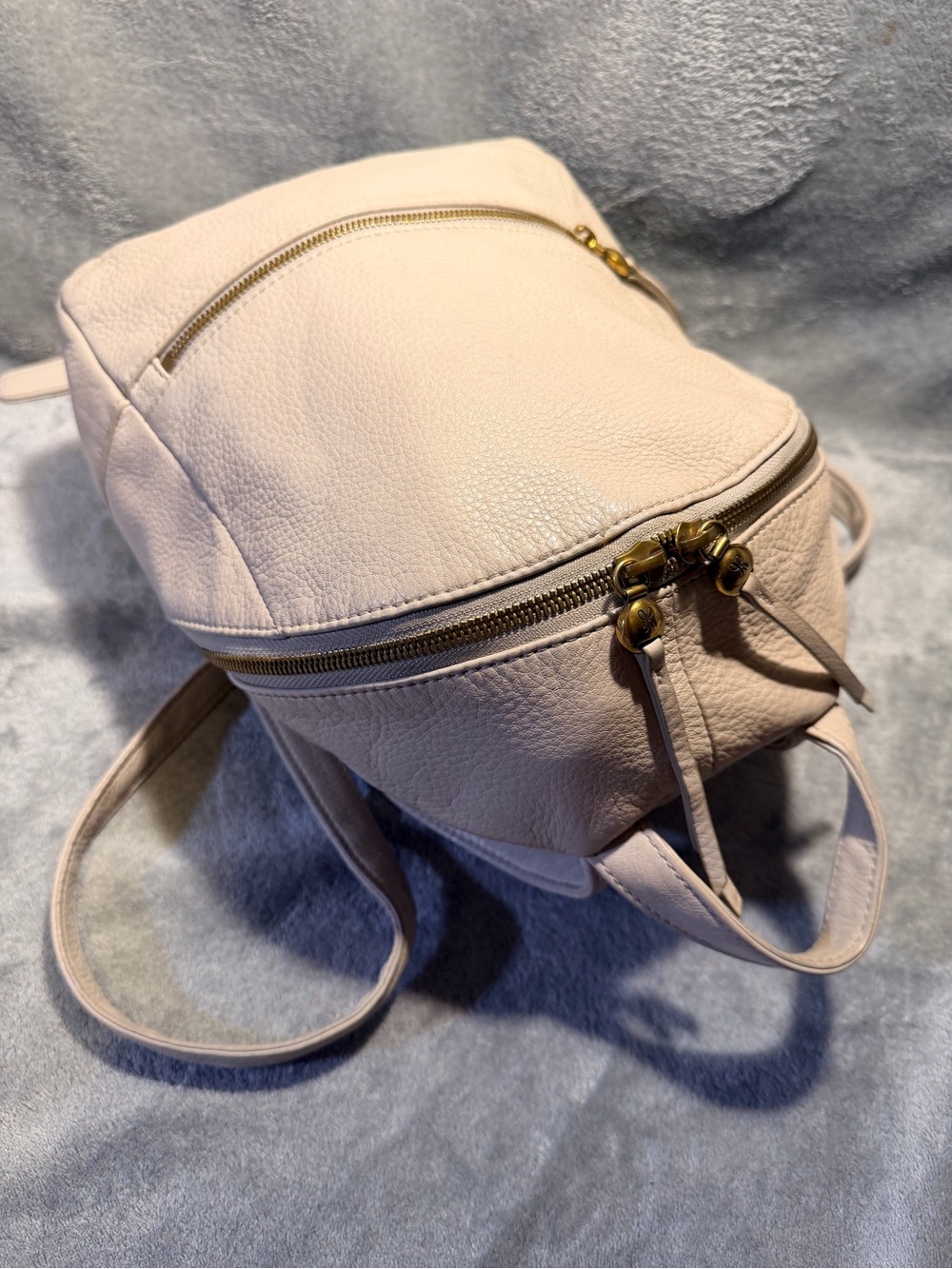 HOBO International Cliff Cream Leather Backpack with Gold Hardware - Picture 9 of 12